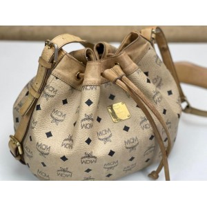MCM VISETOS DRAWSTRING BUCKET BAG